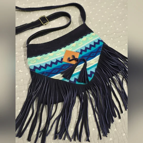 Syede Fringe Boho Crossbody Bag - Multicolor - Picture 5 of 12